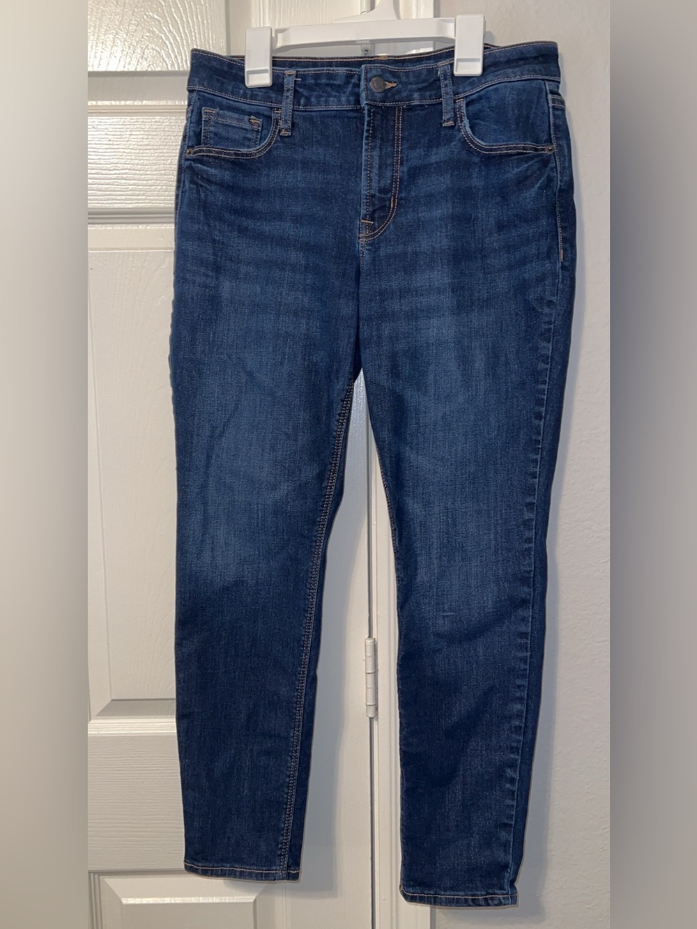 Like New Old Navy Dark Blue Rockstar Super Skinny Jeans Sz 10 Short